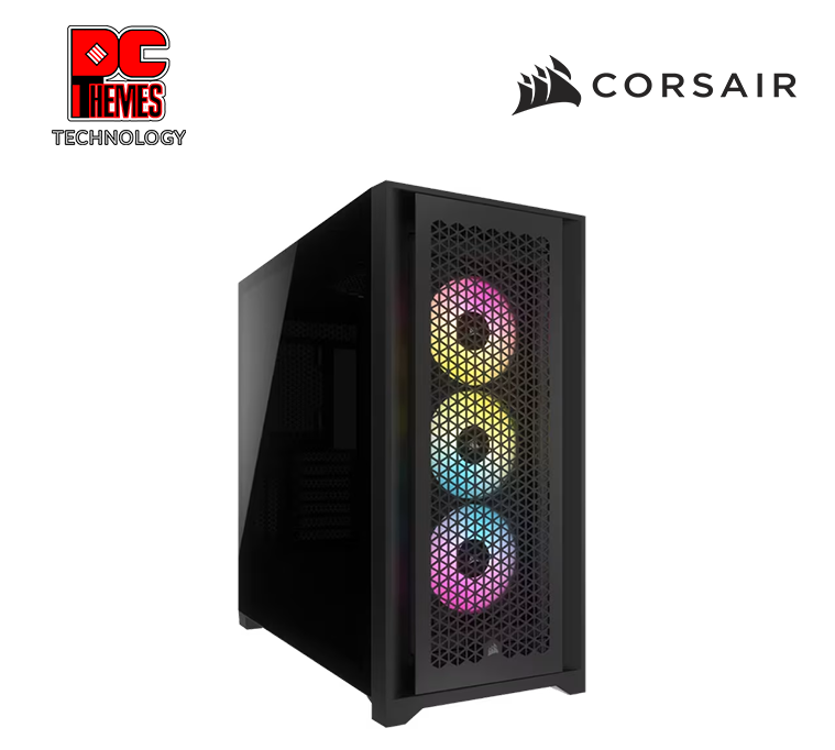 CORSAIR iCUE 5000D RGB Airflow Tempered Glass Mid-Tower Casing - Black